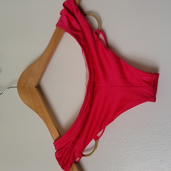 Victoria's secret fucsia gold O-ring cheeky bikini bottom - Picture 8 of 10